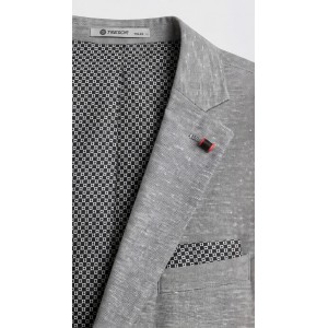 Life Style Butiken Ανδρικό Λινό Σακάκι LS11430 GREY Ανδρικά