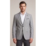 Life Style Butiken Ανδρικό Λινό Σακάκι LS11430 GREY 2