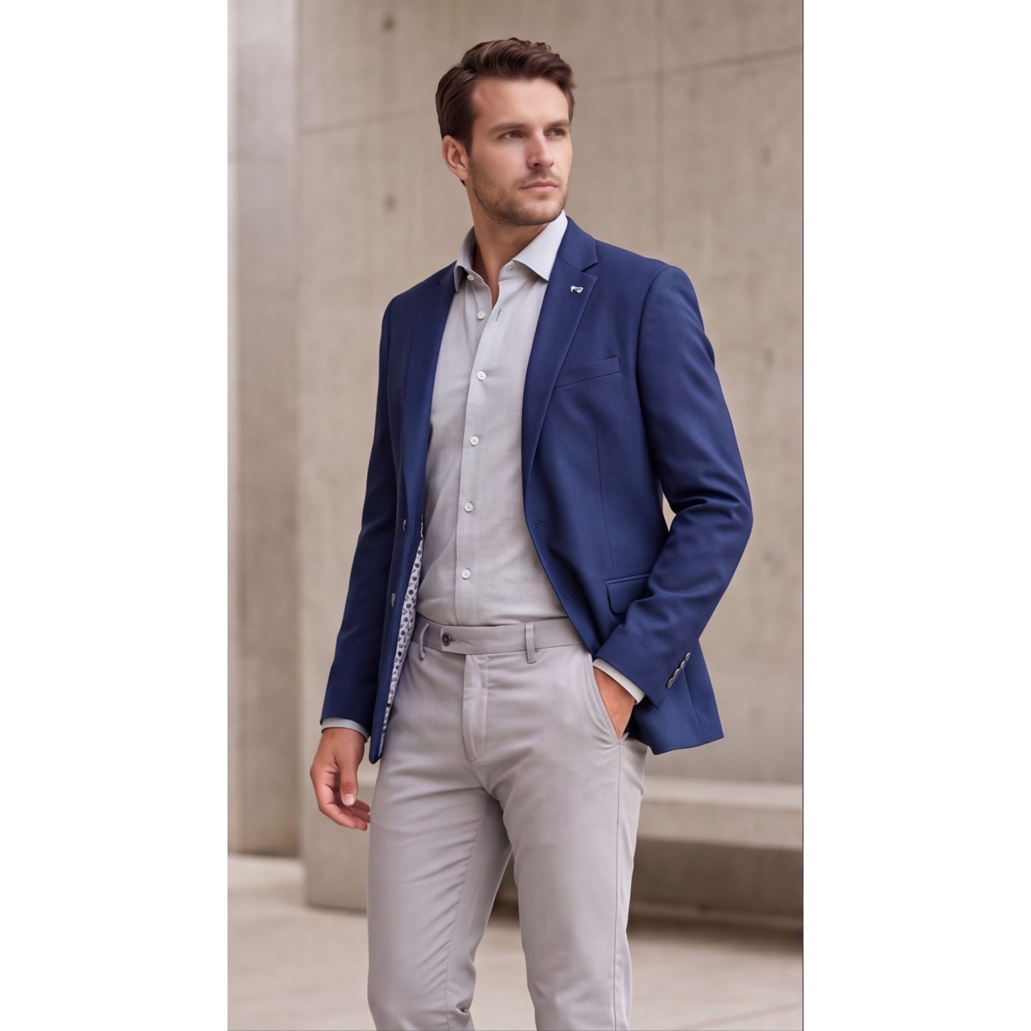 Life Style Butiken Ανδρικό Βαμβακερό Σακάκι LS11546 ROYAL Ανδρικά