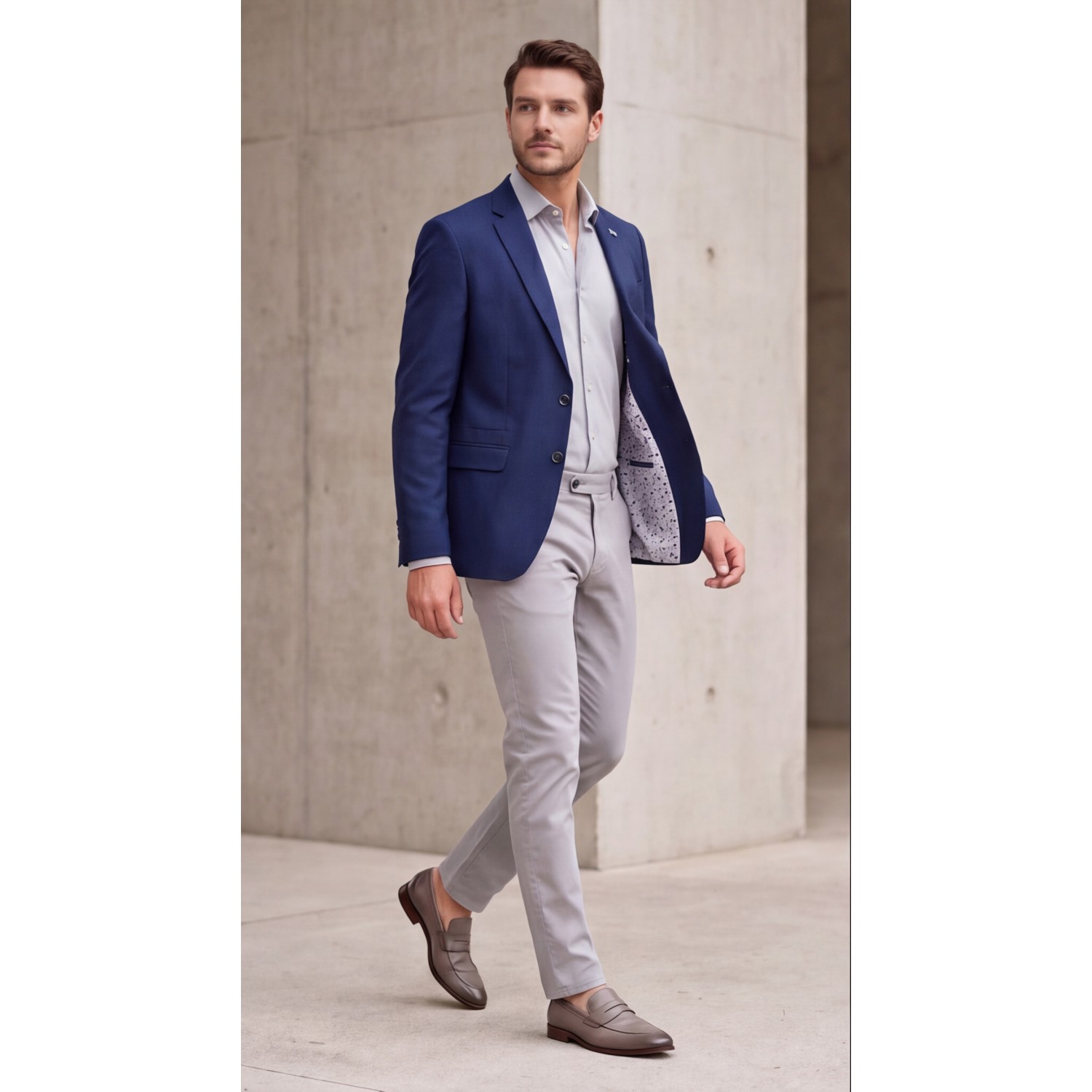 Life Style Butiken Ανδρικό Βαμβακερό Σακάκι LS11546 ROYAL Ανδρικά
