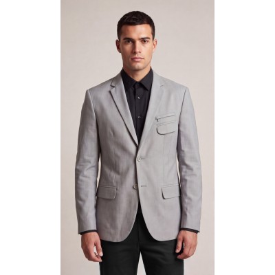 Life Style Butiken Ανδρικό Βαμβακερό Σακάκι LS11600 GREY