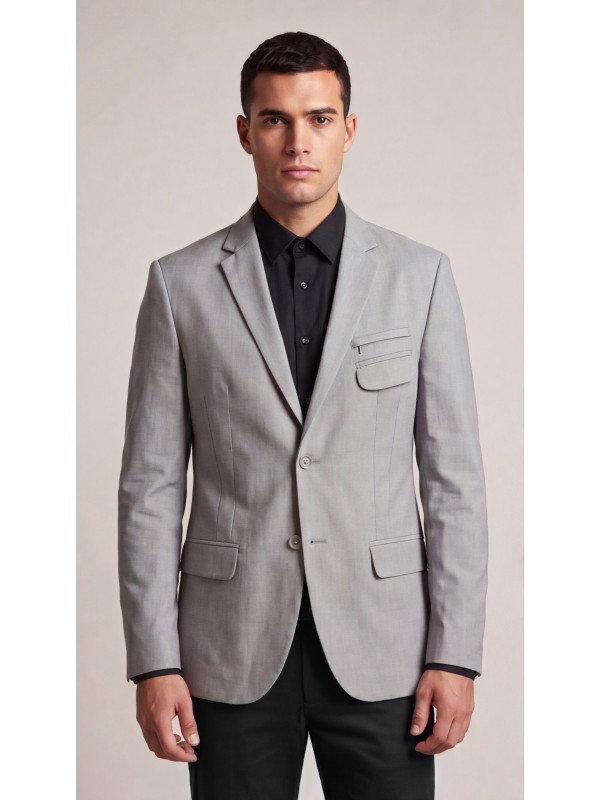 Life Style Butiken Ανδρικό Βαμβακερό Σακάκι LS11600 GREY