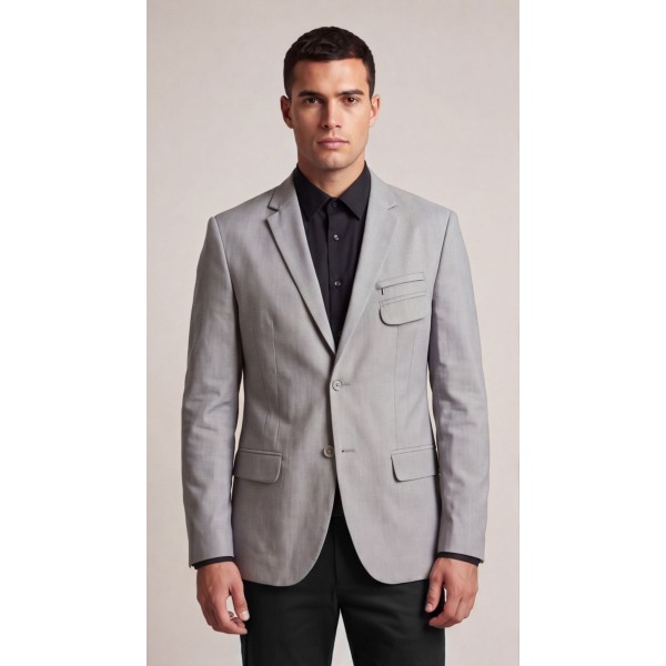 Life Style Butiken Ανδρικό Βαμβακερό Σακάκι LS11600 GREY