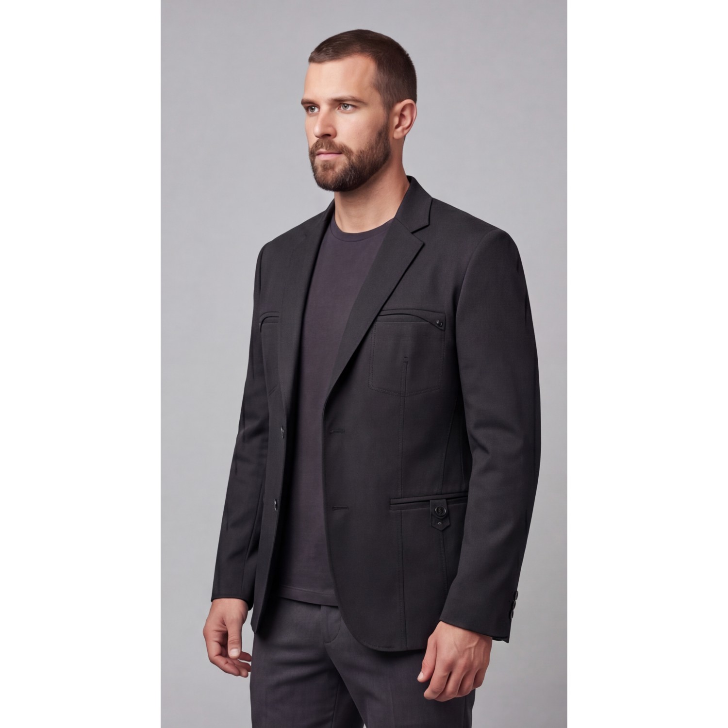 Life Style Butiken Ανδρικό Σακάκι LS11609 BLACK Ανδρικά