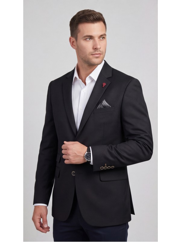 Life Style Butiken Ανδρικό Βαμβακερό Σακάκι LS12845 BLACK
