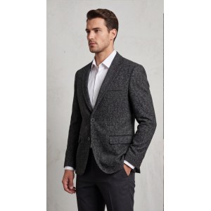 Life Style Butiken Ανδρικό Βαμβακερό Σακάκι Χιονέ LS1285222 GREY Ανδρικά