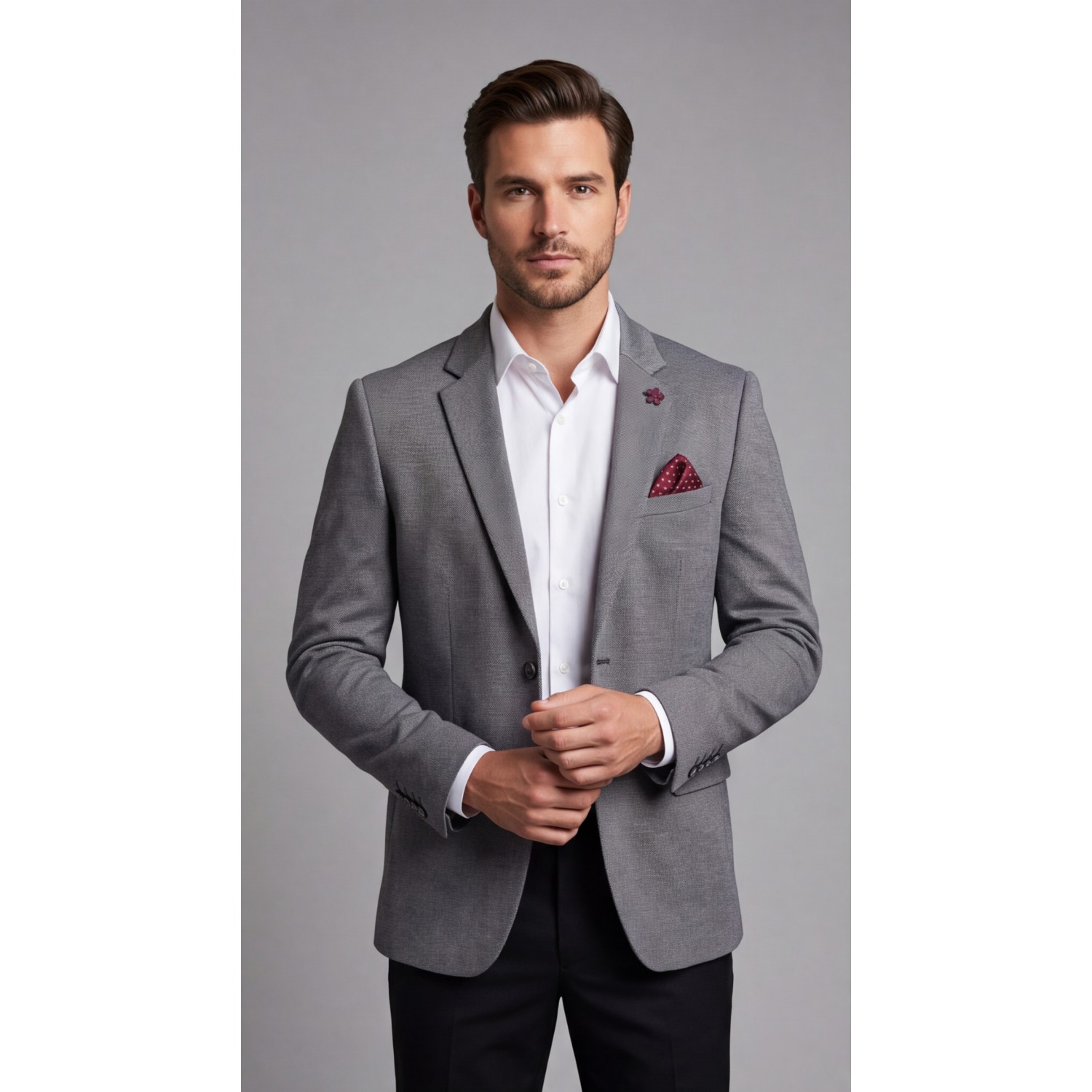 Life Style Butiken Ανδρικό Βαμβακερό Σακάκι LS131225 GREY Ανδρικά