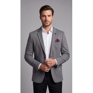 Life Style Butiken Ανδρικό Βαμβακερό Σακάκι LS131225 GREY Ανδρικά