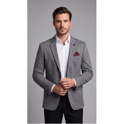 Life Style Butiken Ανδρικό Βαμβακερό Σακάκι LS131225 GREY