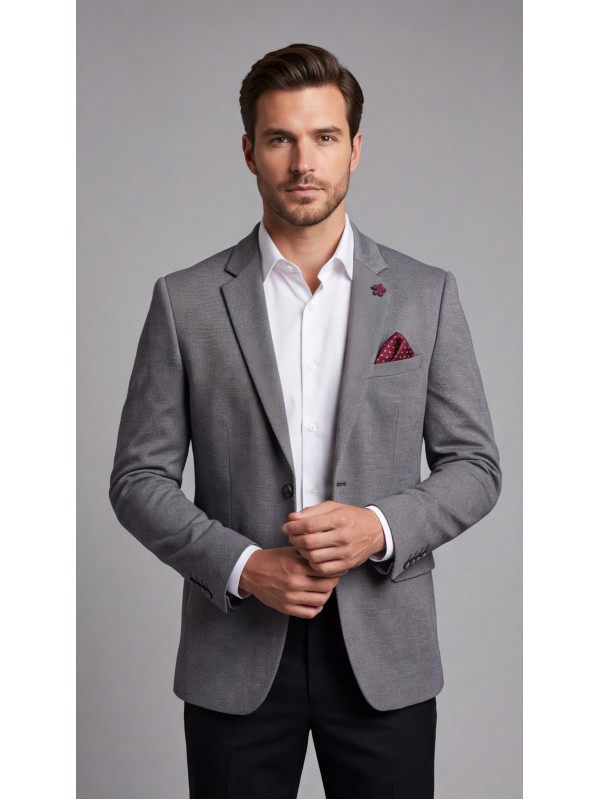Life Style Butiken Ανδρικό Βαμβακερό Σακάκι LS131225 GREY