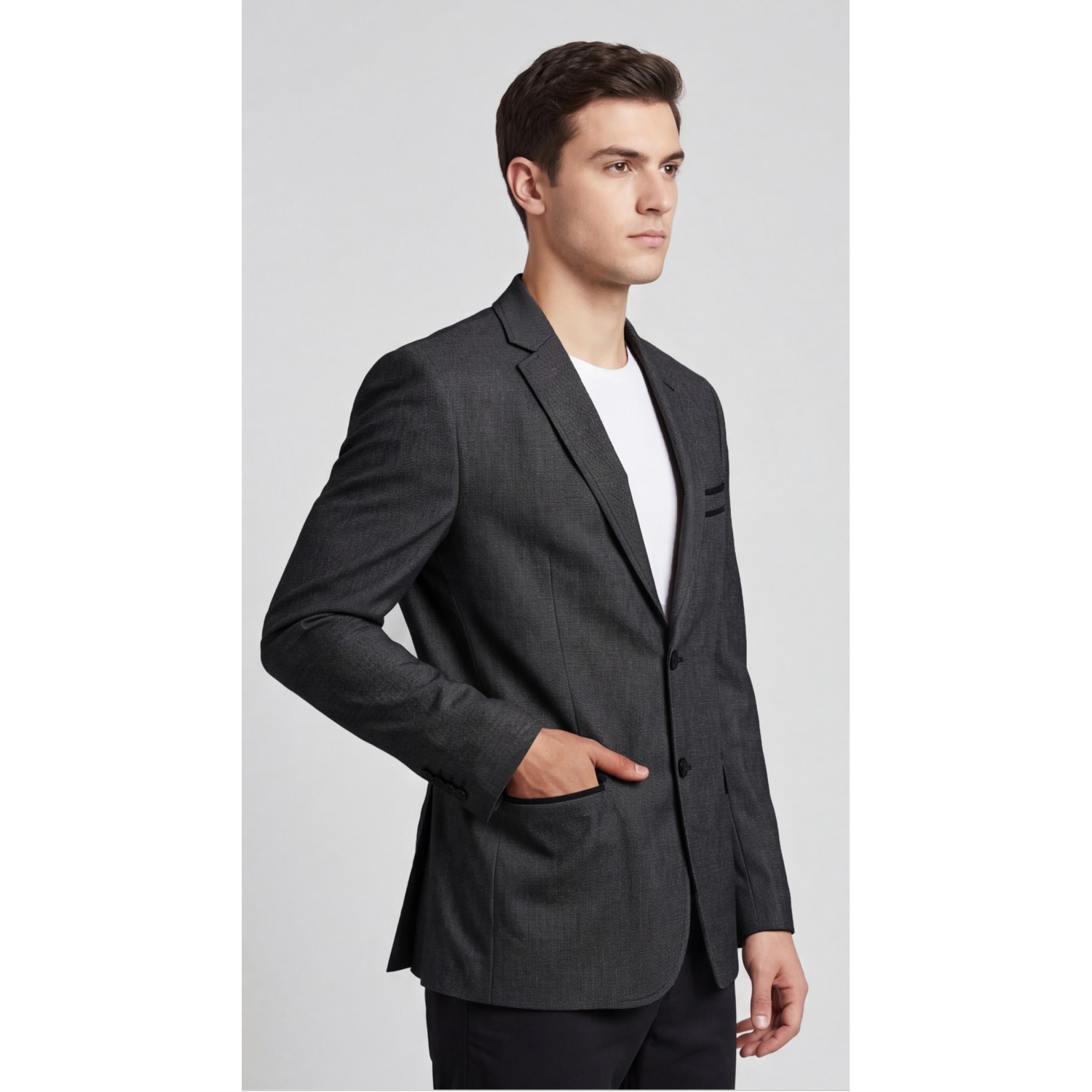 Life Style Butiken Ανδρικό Βαμβακερό Σακάκι LS1651010 GREY Ανδρικά