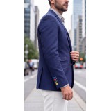 Life Style Butiken Ανδρικό Βαμβακερό Σακάκι LS18004-S14 NAVY BLUE 2