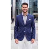 Life Style Butiken Ανδρικό Βαμβακερό Σακάκι LS18004-S14 NAVY BLUE 3