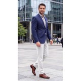 Life Style Butiken Ανδρικό Βαμβακερό Σακάκι LS18004-S14 NAVY BLUE 4