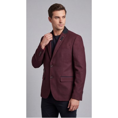 Life Style Butiken Ανδρικό Βαμβακερό Σακάκι LS18505 BORDEAUX