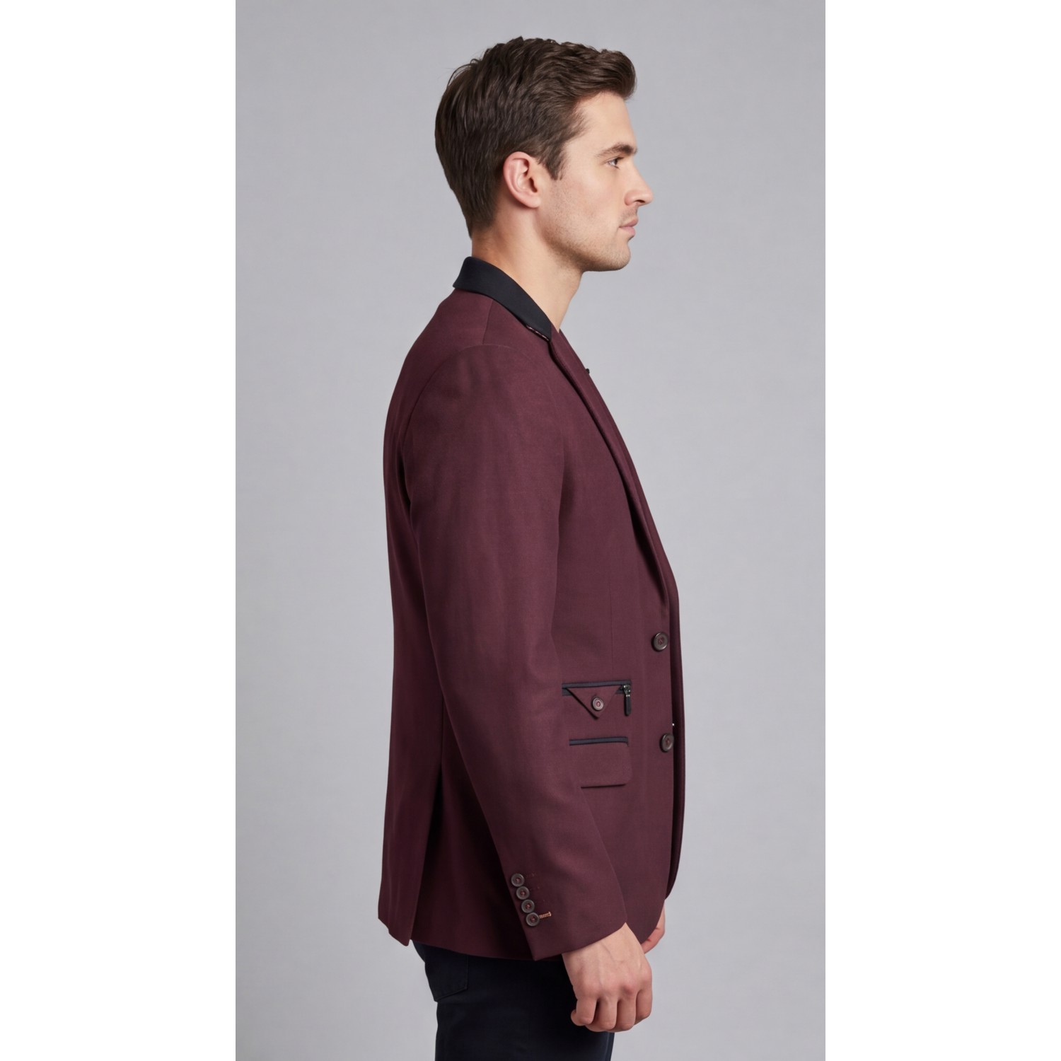Life Style Butiken Ανδρικό Βαμβακερό Σακάκι LS18505 BORDEAUX Ανδρικά