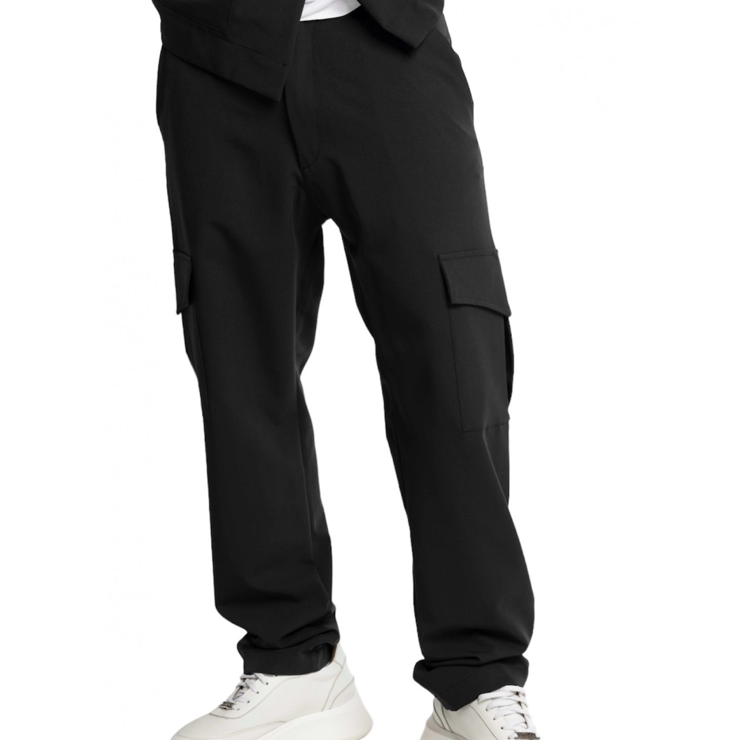 Life Style Butiken LS5411 Black Ανδρικό Cargo Παντελόνι Κανονική Εφαρμογή 