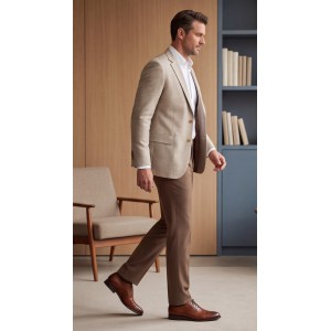 Life Style Butiken Ανδρικό Λινό Σακάκι LS11430 Sand Ανδρικά