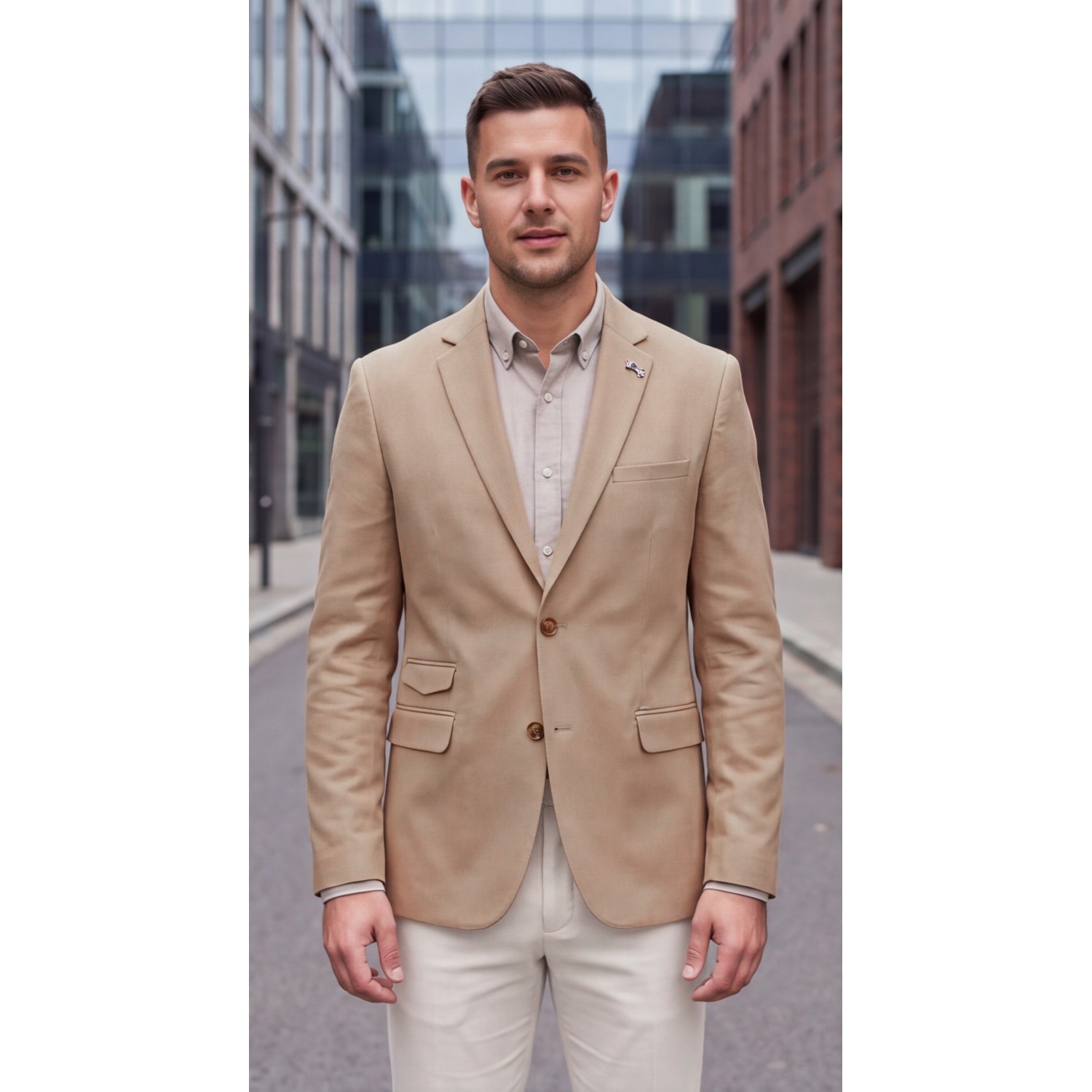 Life Style Butiken Ανδρικό Βαμβακερό Σακάκι LS11431 Beige Ανδρικά