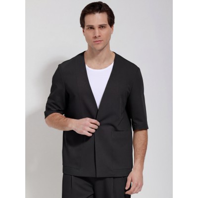 Life Style Butiken Ανδρικό Over Κοντομάνικο Σακάκι LS12708 Black