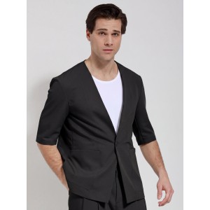 Life Style Butiken Ανδρικό Over Κοντομάνικο Σακάκι LS12708 Black