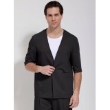 Life Style Butiken Ανδρικό Over Κοντομάνικο Σακάκι LS12708 Black 1