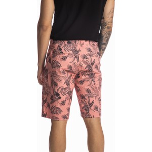 Paco & Co Ανδρική Βερμούδα Chino με Σχέδια Ροζ