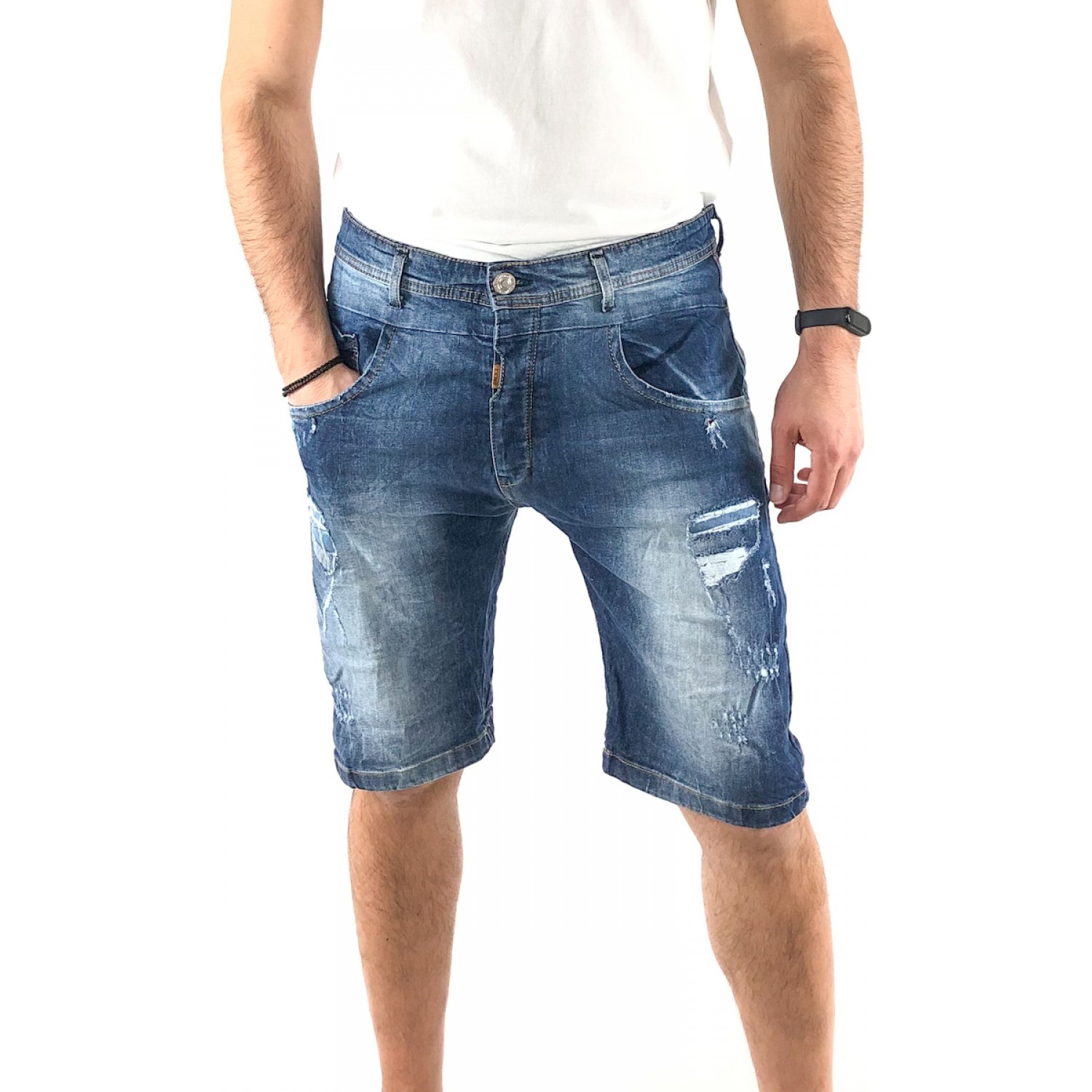 Ανδρική Jean ΒΕΡΜΟΥΔΑ BACK2JEANS NB11B BLUE