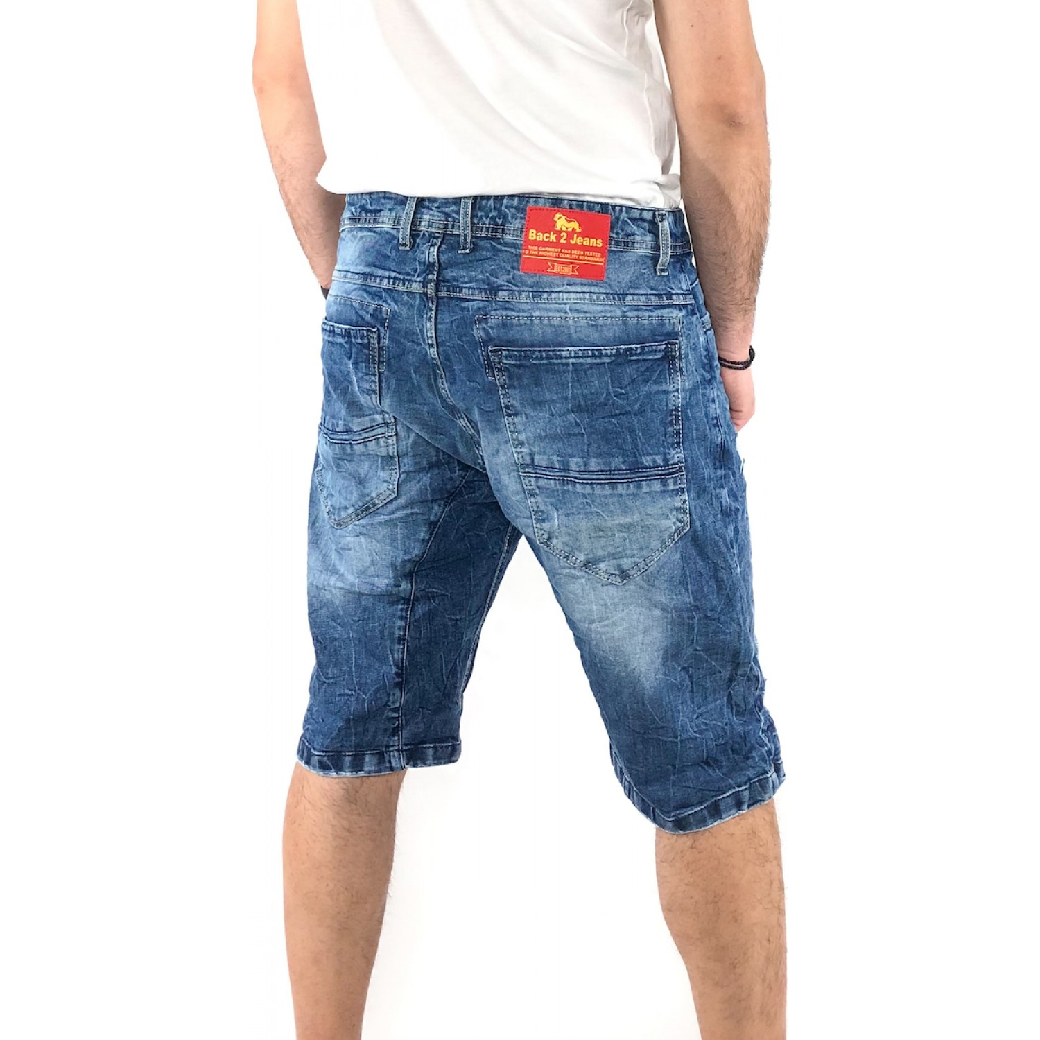 Ανδρική Jean ΒΕΡΜΟΥΔΑ BACK2JEANS NB3Z BLUE