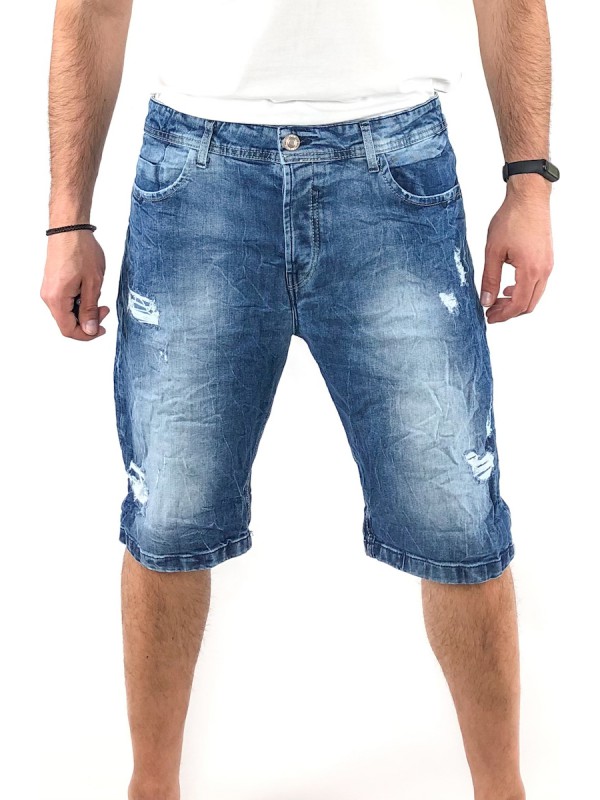 Ανδρική Jean ΒΕΡΜΟΥΔΑ BACK2JEANS NB3Z BLUE