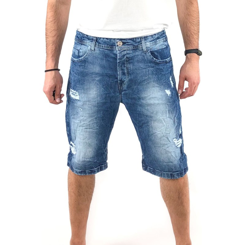 Ανδρική Jean ΒΕΡΜΟΥΔΑ BACK2JEANS NB3Z BLUE Βερμούδες