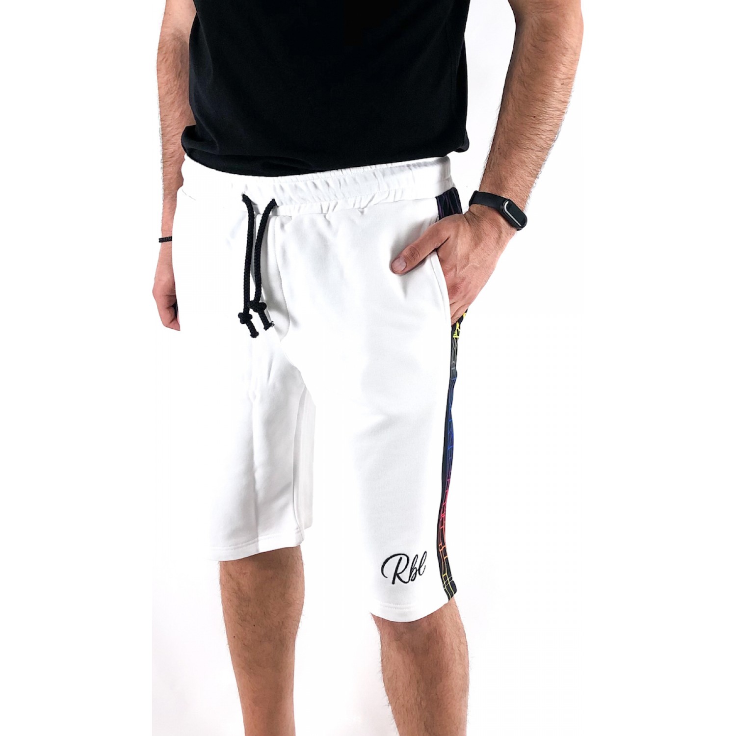 Ανδρική ΒΕΡΜΟΥΔΑ φόρμας REBEL 9002 ΛΕΥΚΟ