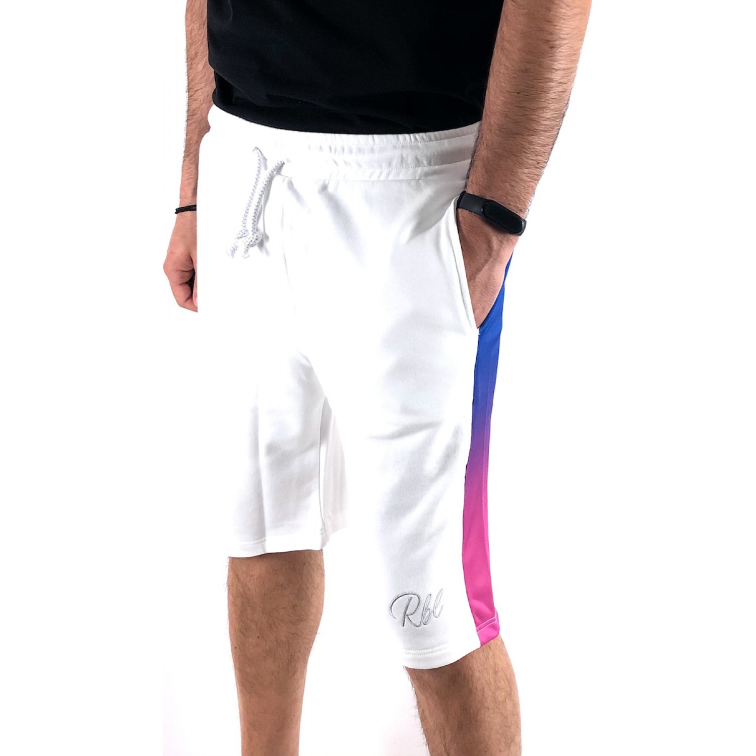 Ανδρική ΒΕΡΜΟΥΔΑ φόρμας REBEL 9001 ΛΕΥΚΟ