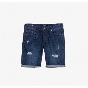 Ανδρικό Τζιν σορτς με κανονική εφαρμογή με σκισίματα TIFOSSI 10043539 ΣΚΟΥΡΟ ΜΠΛΕ