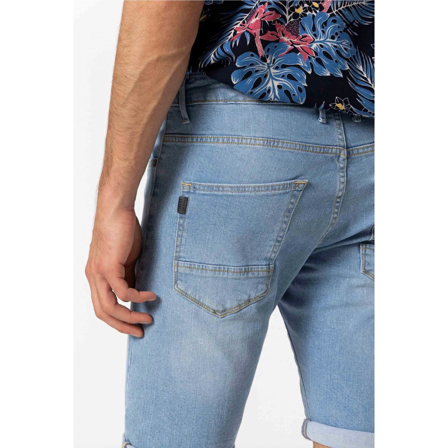 Ανδρική Jean Βερμούδα Slim Fit TIFFOSI 10049618 LIGHT BLUE