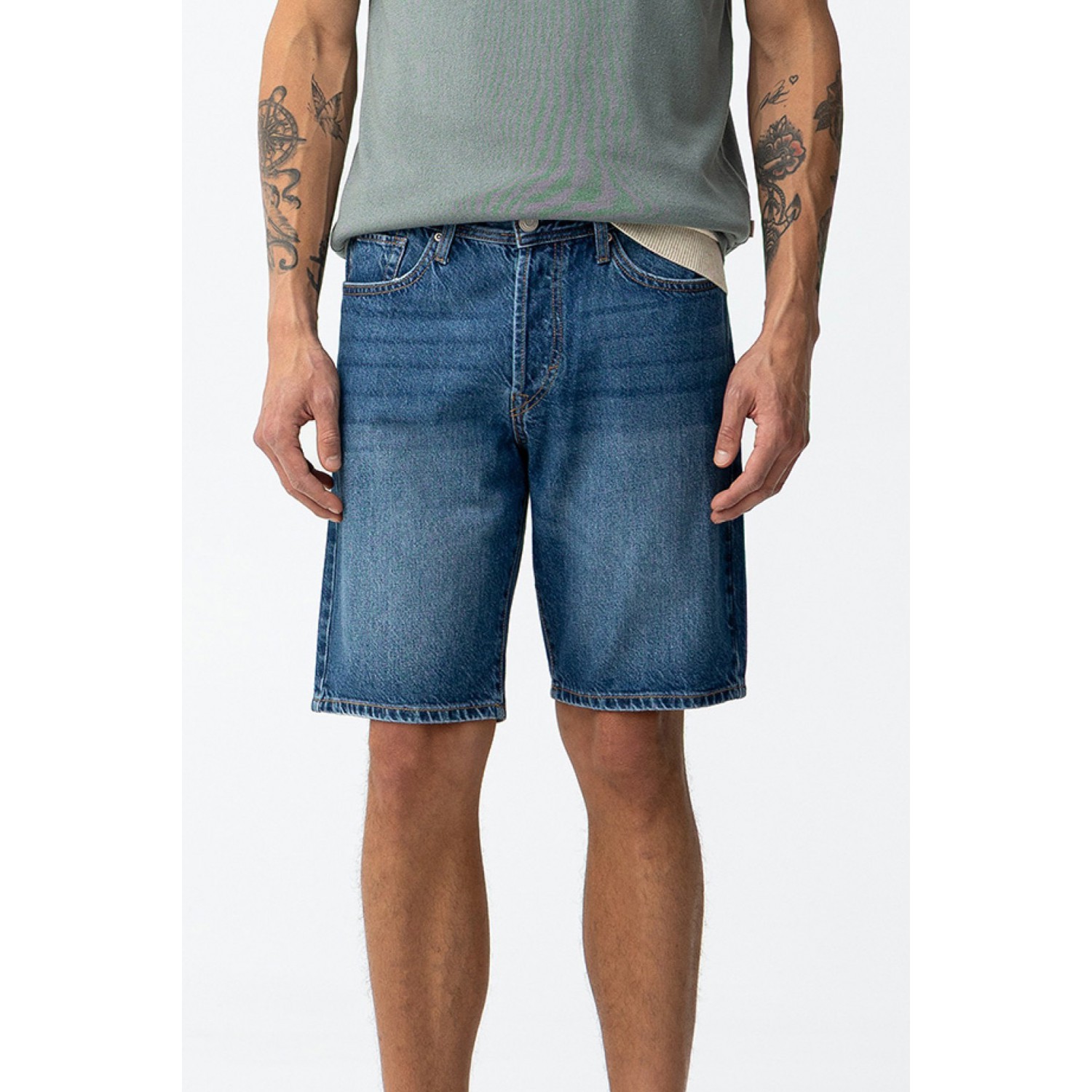 Life Style Butiken Ανδρική Jean Βερμούδα LS110064577_M10 Μπλέ