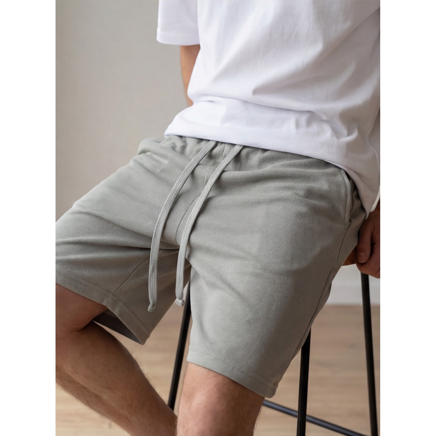 ife Style Butiken Ανδρική Βερμούδα LS12631407 Γκρι