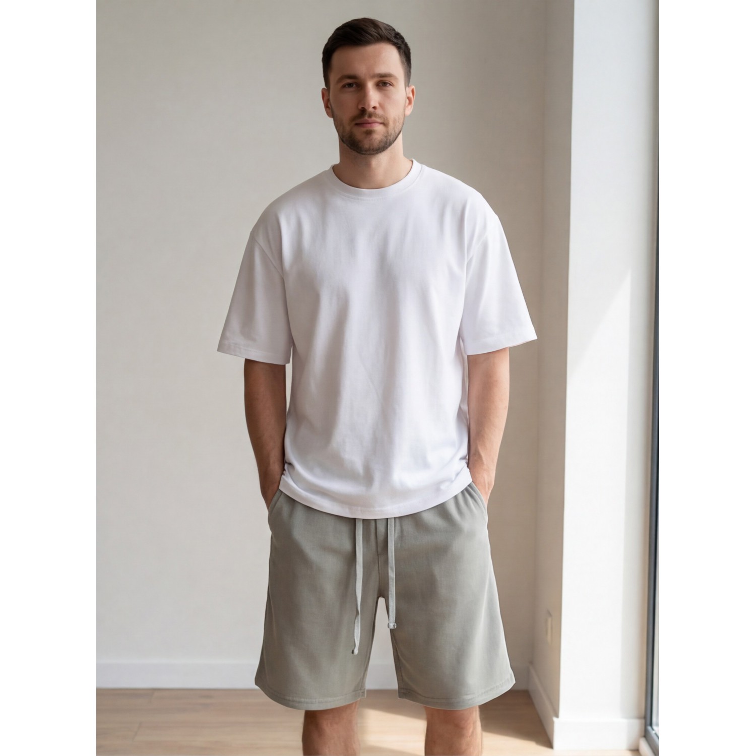 ife Style Butiken Ανδρική Βερμούδα LS12631407 Γκρι