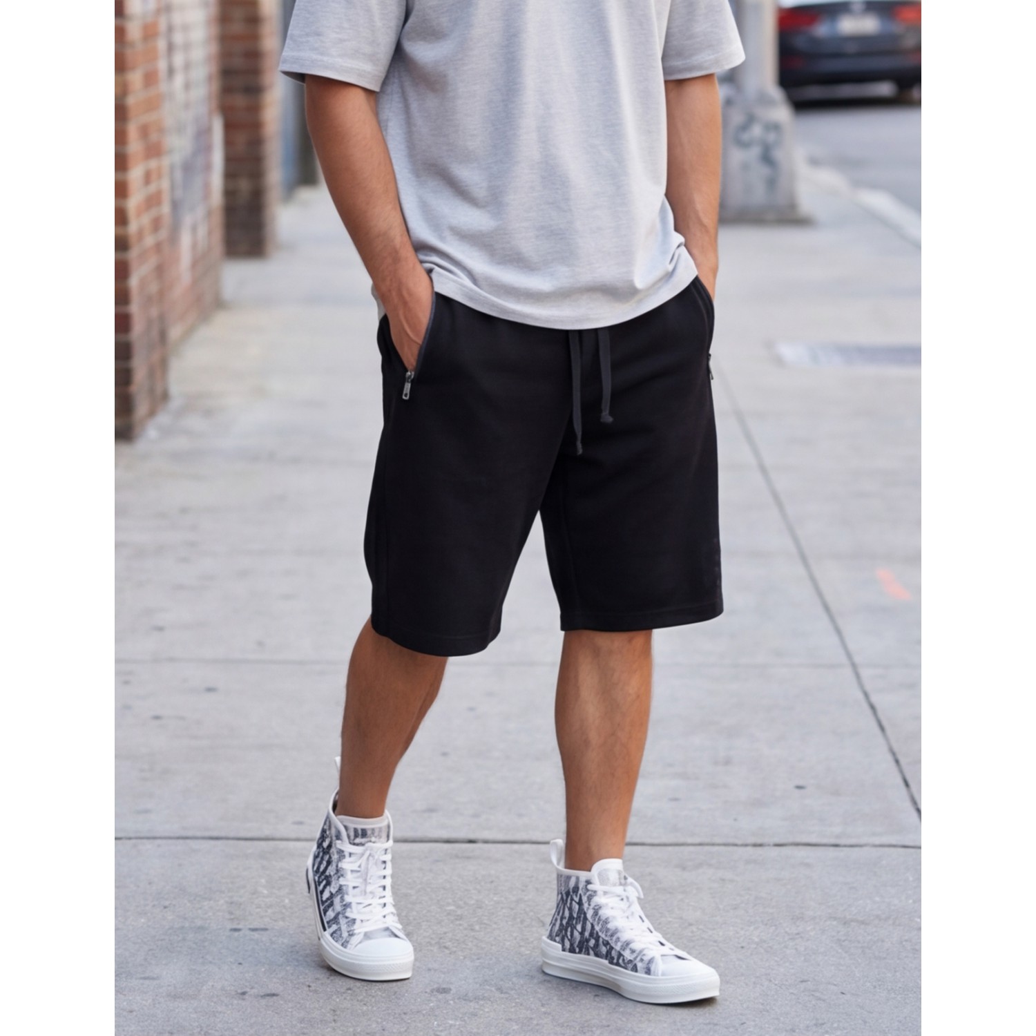 Life Style Butiken Men's Sweatshort LS12631412 Black