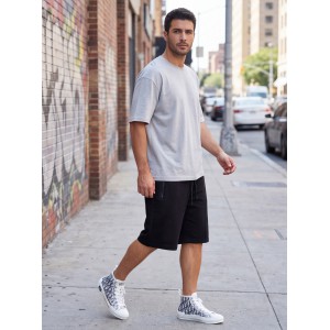 Life Style Butiken Men's Sweatshort LS12631412 Black