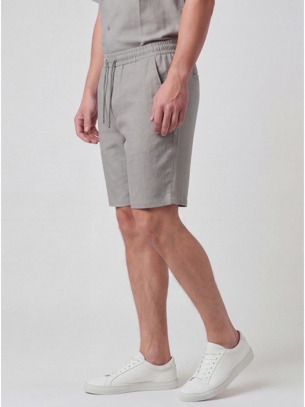Life Style Butiken Ανδρική Βερμούδα Λινή LS12648407 Olive
