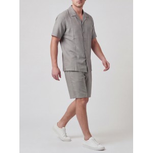 Life Style Butiken Ανδρική Βερμούδα Λινή LS12648407 Olive Ανδρικά