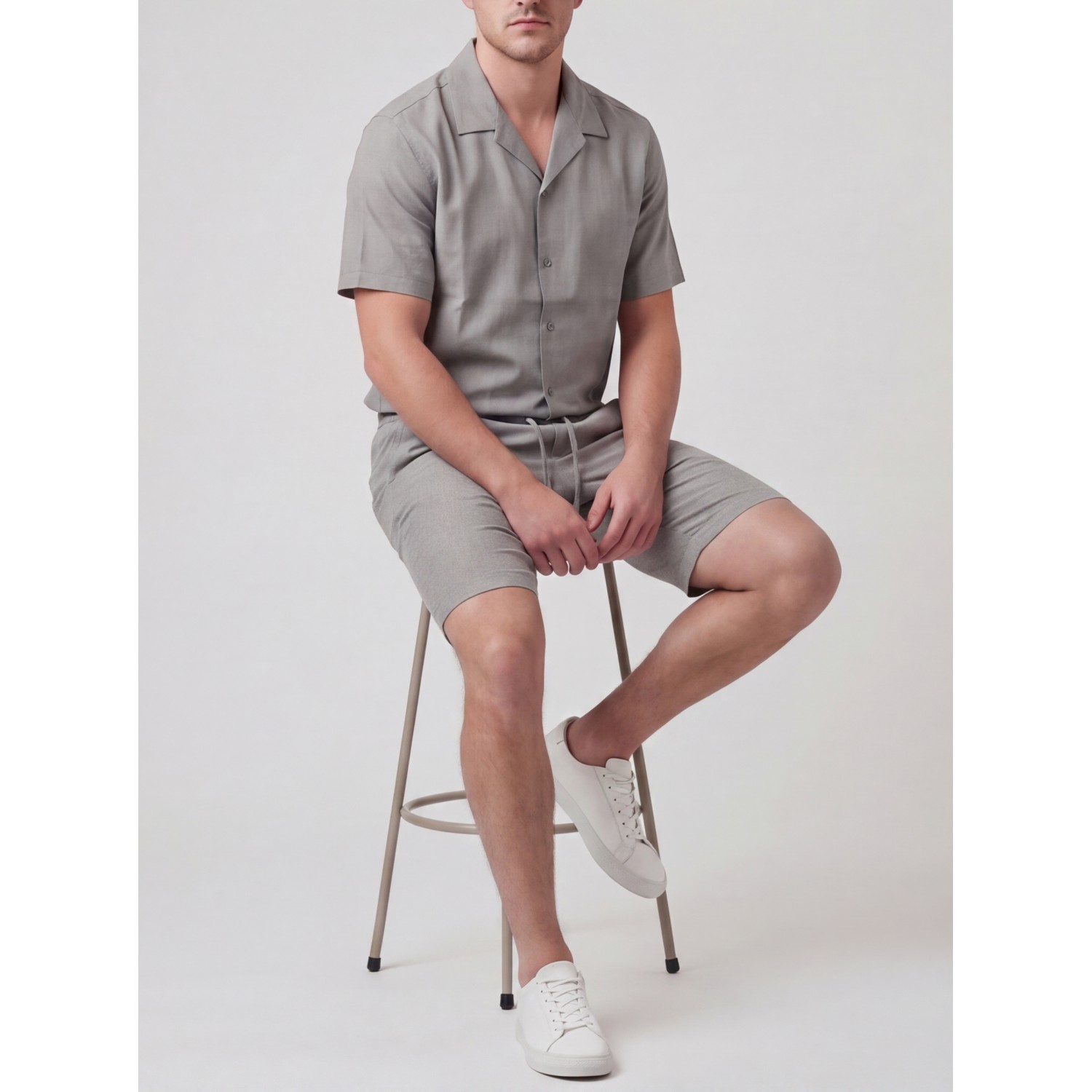 Life Style Butiken Ανδρική Βερμούδα Λινή LS12648407 Olive Ανδρικά