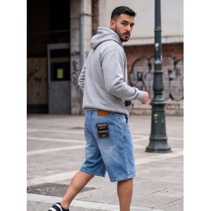 Life Style Butiken Ανδρική Jean Βερμούδα Baggy LS12648443 Μπλέ