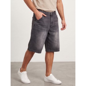 Life Style Butiken Ανδρική Jean Βερμούδα Baggy LS12648444 Γκρι