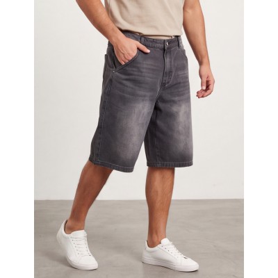 Life Style Butiken Ανδρική Jean Βερμούδα Baggy LS12648444 Γκρι