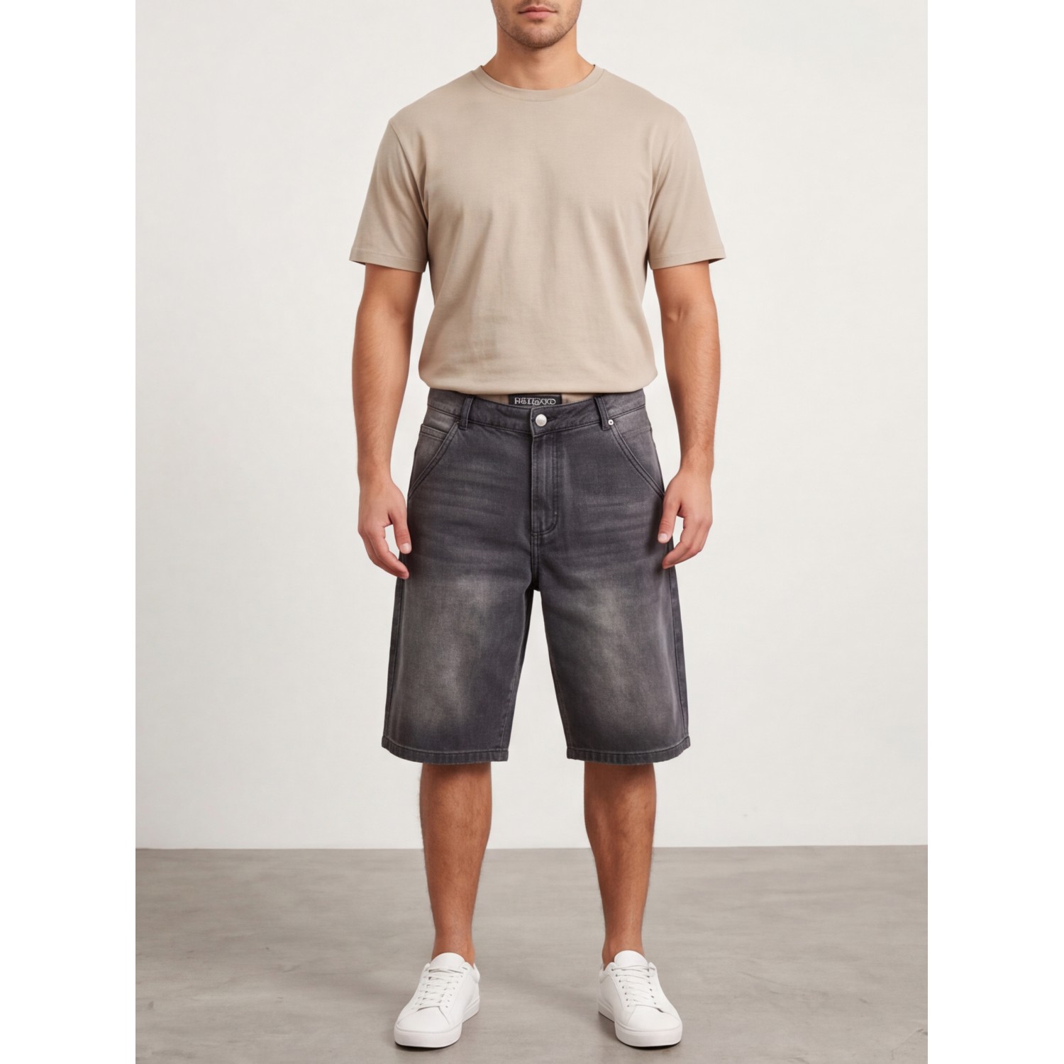 Life Style Butiken Ανδρική Jean Βερμούδα Baggy LS12648444 Γκρι