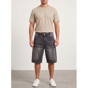 Life Style Butiken Ανδρική Jean Βερμούδα Baggy LS12648444 Γκρι