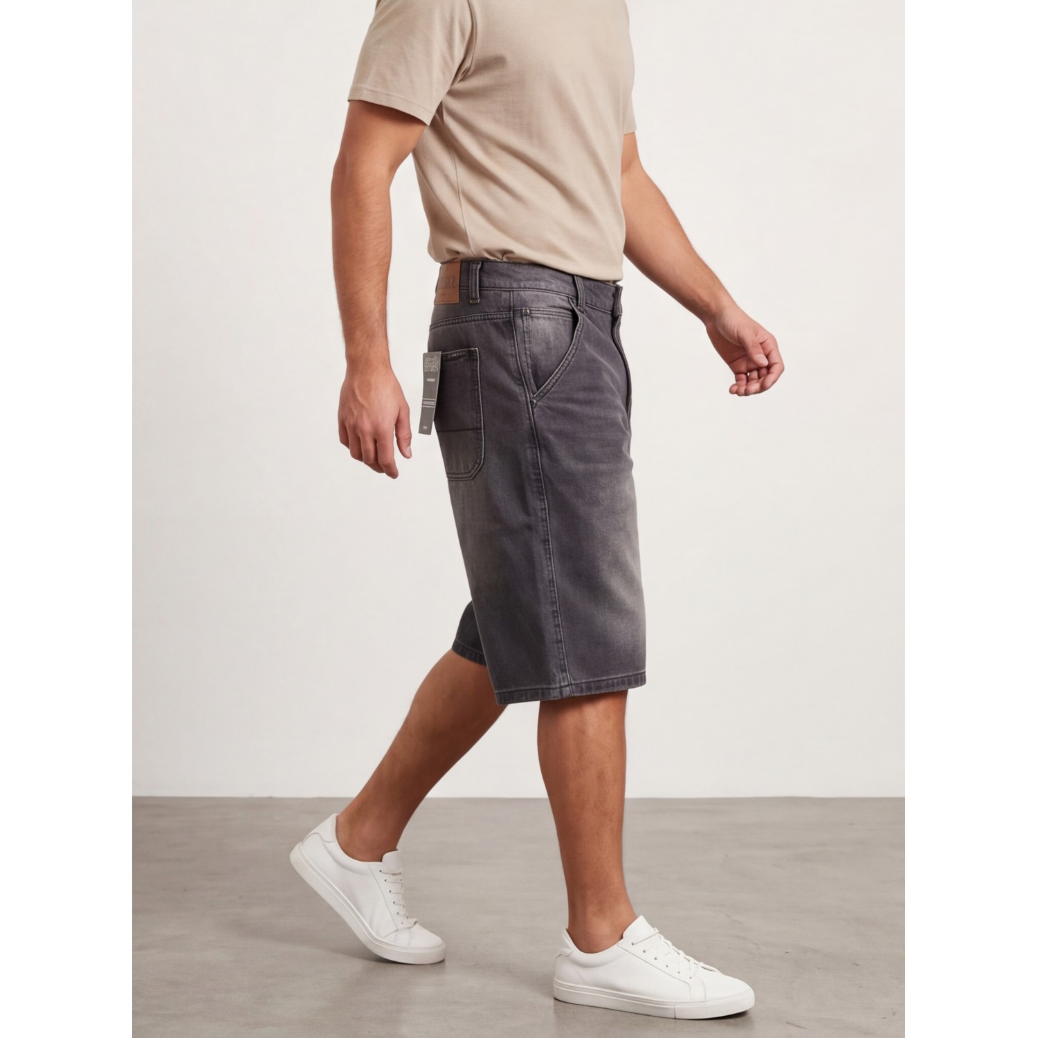 Life Style Butiken Ανδρική Jean Βερμούδα Baggy LS12648444 Γκρι