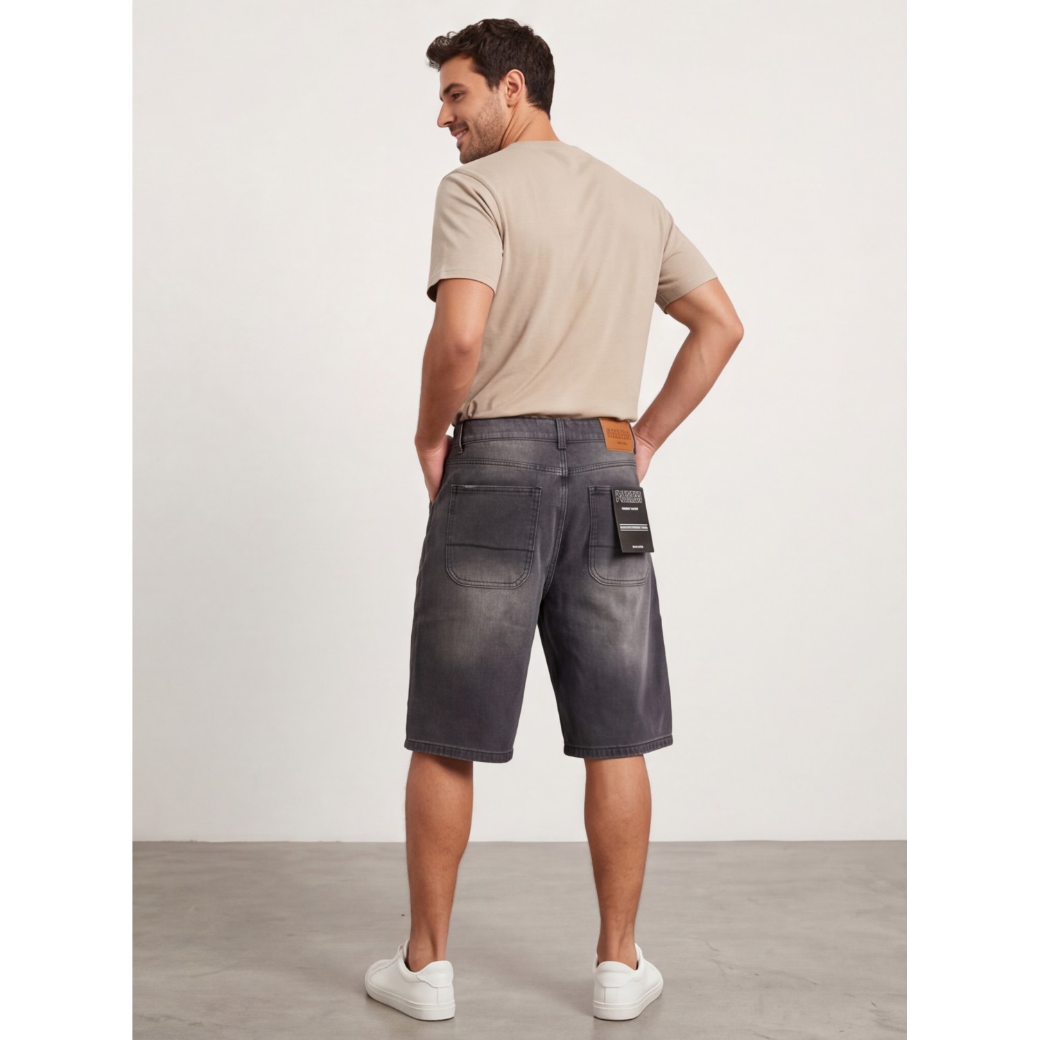 Life Style Butiken Ανδρική Jean Βερμούδα Baggy LS12648444 Γκρι